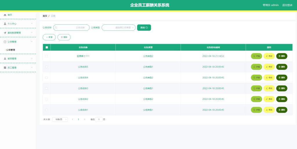企业员工薪酬关系系统-毕设无忧网
