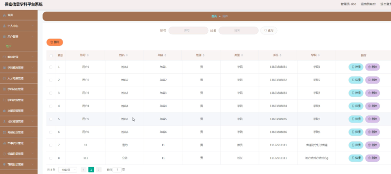 基于保密信息学科平台系统-毕设无忧网